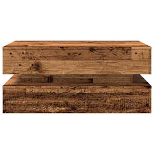 Konferenční stolek s LED osvětlením old wood 90 x 50 x 40 cm - obrázek 7