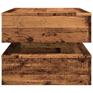 Konferenční stolek s LED osvětlením old wood 90 x 50 x 40 cm - obrázek 8