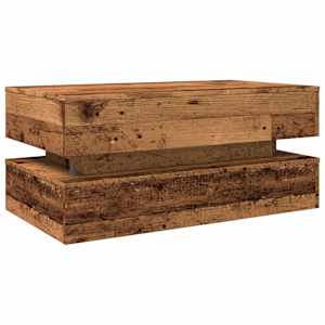 Konferenční stolek s LED osvětlením old wood 90 x 50 x 40 cm - obrázek 9