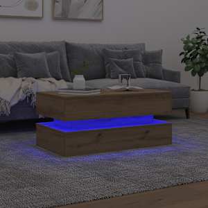 Konferenční stolek s LED osvětlením dub artisan 90 x 50 x 40 cm - obrázek 4