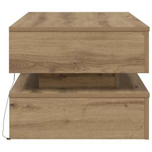 Konferenční stolek s LED osvětlením dub artisan 90 x 50 x 40 cm - obrázek 8
