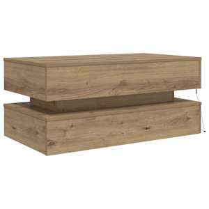 Konferenční stolek s LED osvětlením dub artisan 90 x 50 x 40 cm - obrázek 9