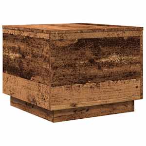 Konferenční stolek s LED osvětlením old wood 50 x 50 x 40 cm - obrázek 3