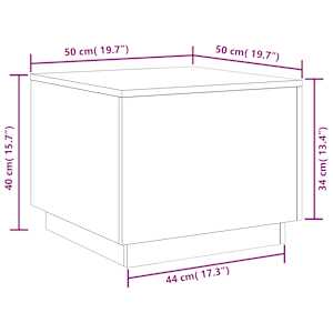 Konferenční stolek s LED osvětlením old wood 50 x 50 x 40 cm - obrázek 15