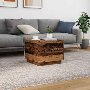 Konferenční stolek s LED osvětlením old wood 50 x 50 x 40 cm - obrázek 4