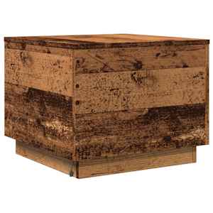 Konferenční stolek s LED osvětlením old wood 50 x 50 x 40 cm - obrázek 9