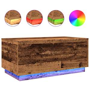 Konferenční stolek s LED osvětlením old wood 90 x 50 x 40 cm - obrázek 2