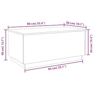 Konferenční stolek s LED osvětlením old wood 90 x 50 x 40 cm - obrázek 15