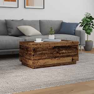 Konferenční stolek s LED osvětlením old wood 90 x 50 x 40 cm - obrázek 4