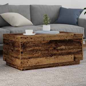 Konferenční stolek s LED osvětlením old wood 90 x 50 x 40 cm - obrázek 1