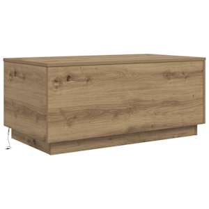 Konferenční stolek s LED osvětlením dub artisan 90 x 50 x 40 cm - obrázek 3