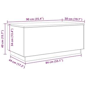 Konferenční stolek s LED osvětlením dub artisan 90 x 50 x 40 cm - obrázek 15