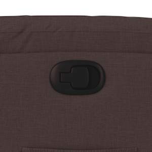 Polohovací křeslo tmavě hnědé textil - obrázek 9