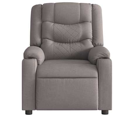vidaXL Massagesessel Taupe Stoff