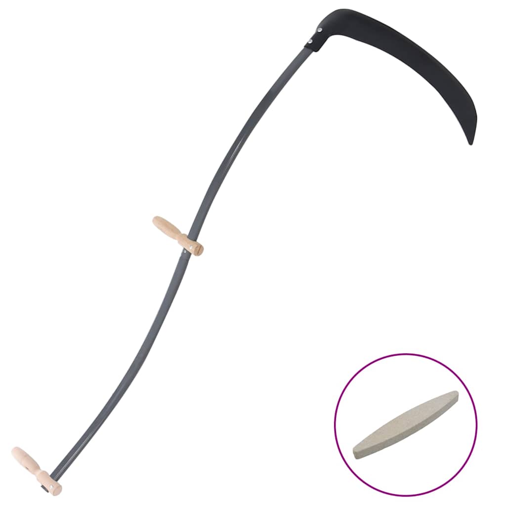 vidaXL Kosa s br&uacute;snym kameňom 145 cm