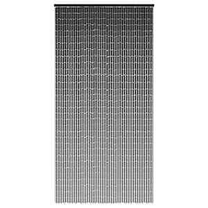 Dveřní závěs proti hmyzu, tmavě šedá, bambus, 90x220 cm - obrázek 3