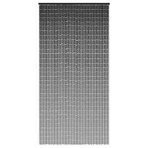 Dveřní závěs proti hmyzu, tmavě šedá, bambus, 100x200 cm - obrázek 3