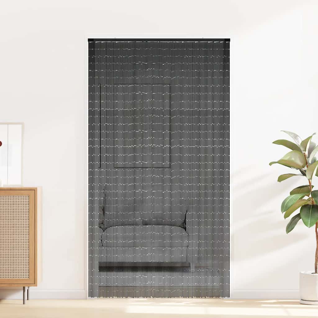vidaXL rovaros ajtófüggöny Sötétszürke 120x220 cm bambusz