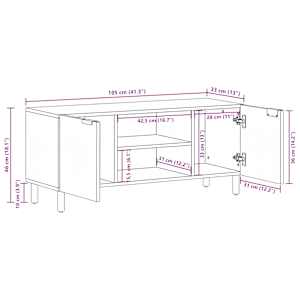TV skříňka černá 105 x 33 x 46 cm kompozitní dřevo - obrázek 11