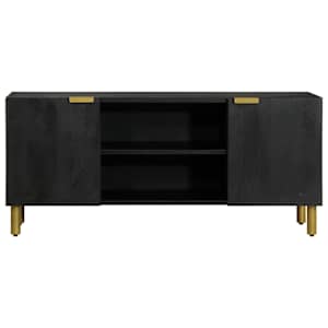 TV skříňka černá 105 x 33 x 46 cm kompozitní dřevo - obrázek 3