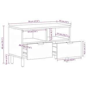 TV skříňka černá 70 x 33 x 46 cm kompozitní dřevo - obrázek 11