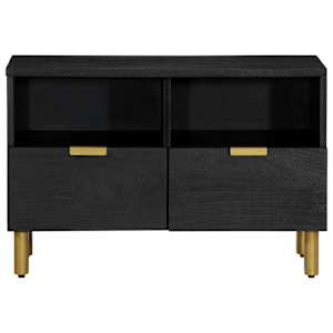 TV skříňka černá 70 x 33 x 46 cm kompozitní dřevo - obrázek 3