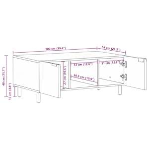 Konferenční stolek černý 100 x 54 x 40 cm kompozitní dřevo - obrázek 11