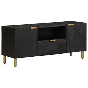 vidaXL telerialus, must, 105x33x46 cm, tehispuit