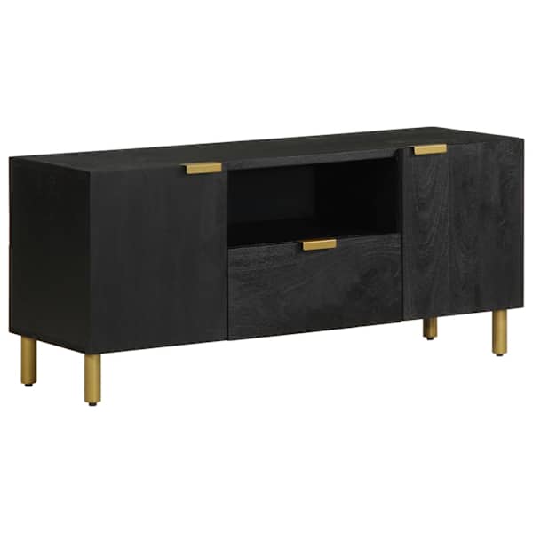 vidaXL telerialus, must, 105x33x46 cm, tehispuit
