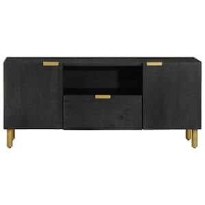 TV skříňka černá 105 x 33 x 46 cm kompozitní dřevo - obrázek 3