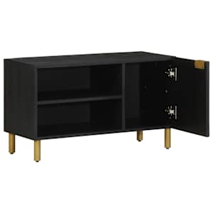 TV skříňka černá 80 x 33 x 46 cm kompozitní dřevo - obrázek 2