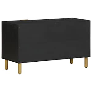 TV skříňka černá 80 x 33 x 46 cm kompozitní dřevo - obrázek 5