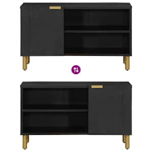 TV skříňka černá 80 x 33 x 46 cm kompozitní dřevo - obrázek 6
