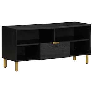TV skříňka černá 100 x 33 x 46 cm kompozitní dřevo - obrázek 1
