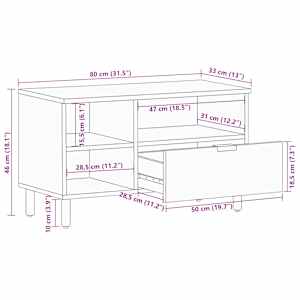 TV skříňka černá 80 x 33 x 46 cm kompozitní dřevo - obrázek 12