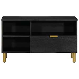TV skříňka černá 80 x 33 x 46 cm kompozitní dřevo - obrázek 3
