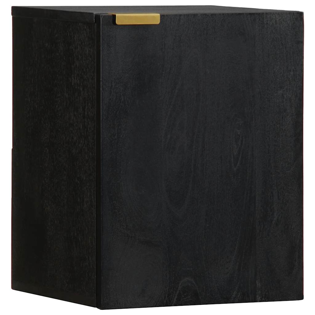 vidaXL Bad-Hängeschrank Schwarz 38x33x48 cm Holzwerkstoff