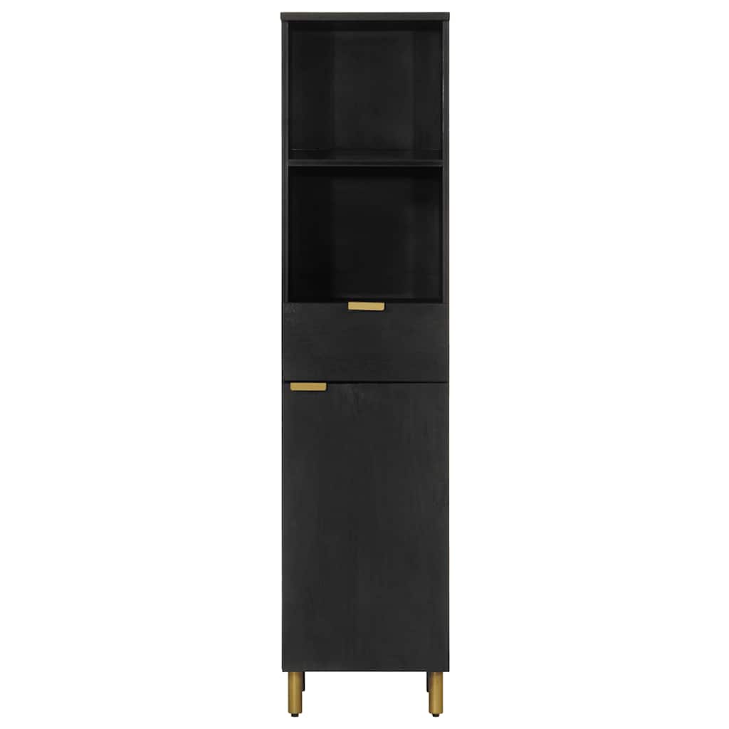 Thumbnail - vidaXL Badschrank Schwarz 38x33x160 cm Massivholz Mango