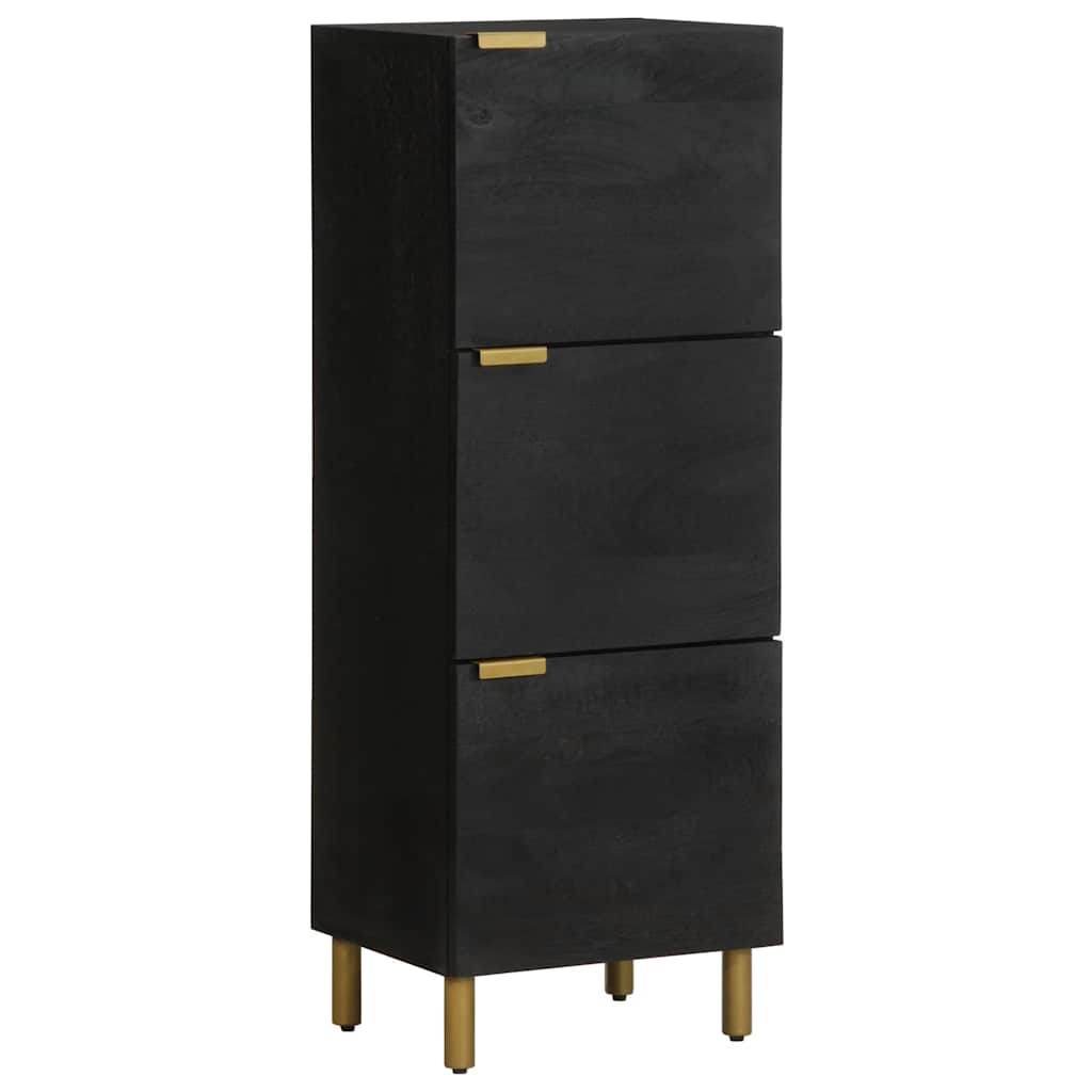 vidaXL Висок шкаф черен 40x33x110 см инженерно дърво