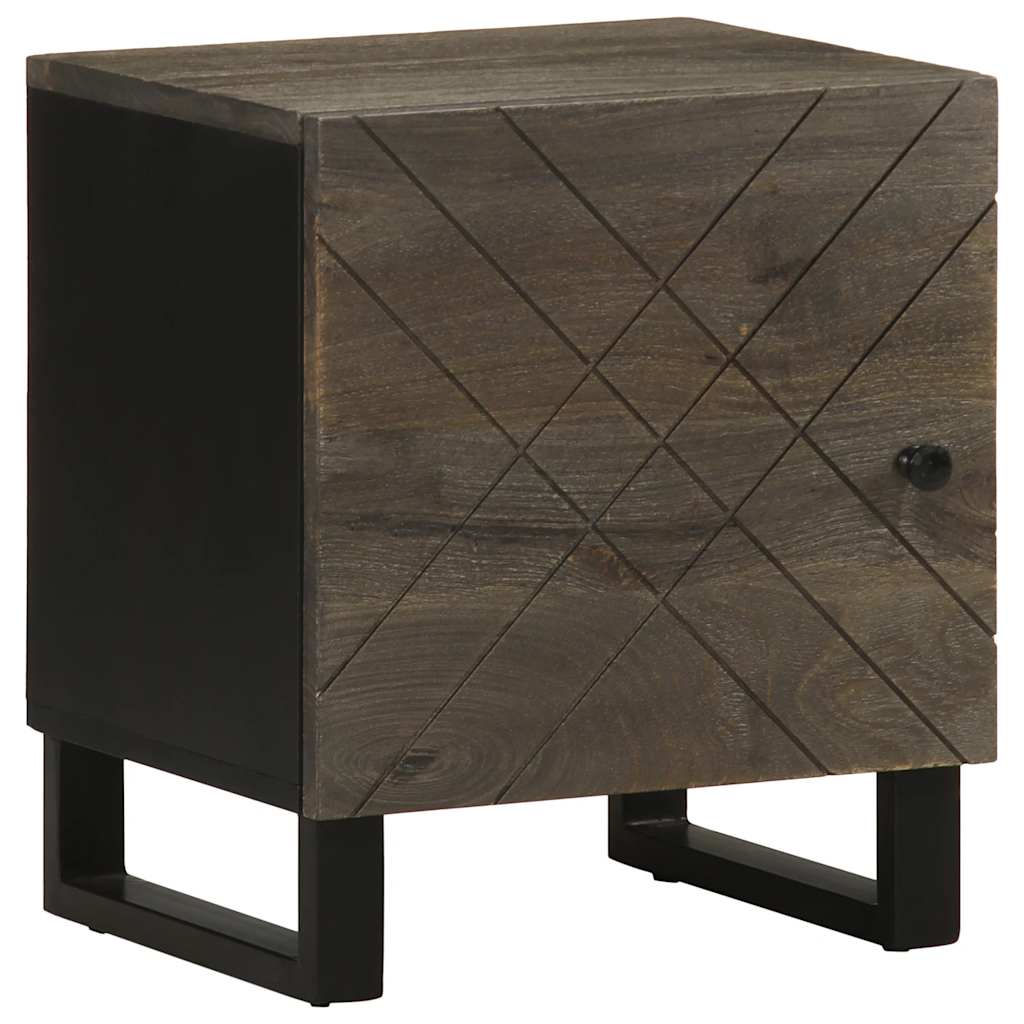 vidaXL Nachtkastjes 2 st 40x33x46 cm massief mangohout zwart