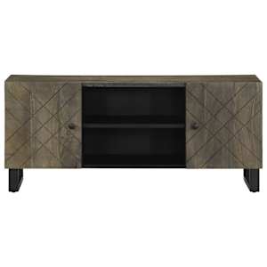 TV skříňka černá 105x33x46 cm masivní mangovníkové dřevo - obrázek 3