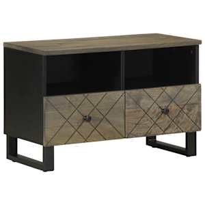 vidaXL telerialus, must, 70 x 33 x 46 cm, mangopuit