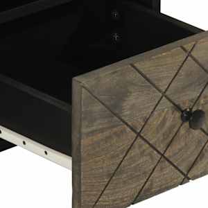 TV skříňka černá 70 x 33 x 46 cm masivní mangovníkové dřevo - obrázek 7