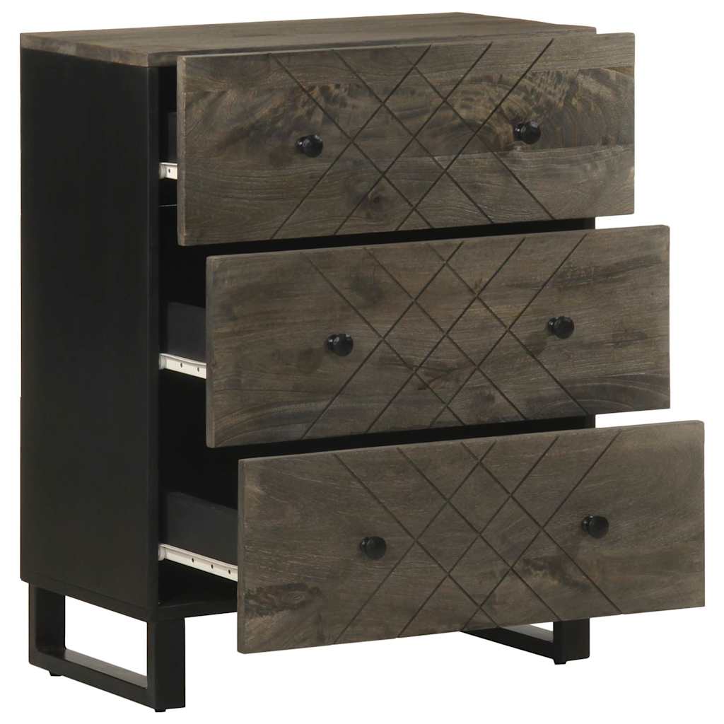 Thumbnail - vidaXL Sideboard Schwarz 60x33x75 cm Massivholz Mango