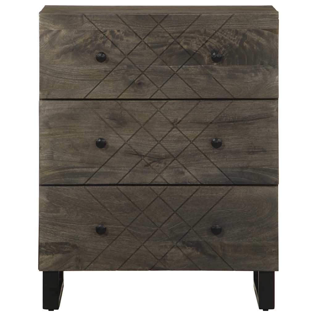 Thumbnail - vidaXL Sideboard Schwarz 60x33x75 cm Massivholz Mango