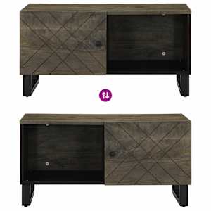 Konferenční stolek černý 80x50x40 cm masivní mangovníkové dřevo - obrázek 6