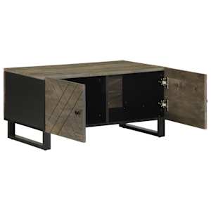 Konferenční stolek černý 80x50x40 cm masivní mangovníkové dřevo - obrázek 2