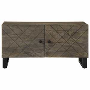 Konferenční stolek černý 80x50x40 cm masivní mangovníkové dřevo - obrázek 3