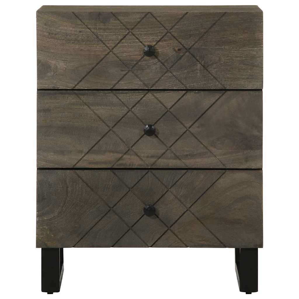 Thumbnail - vidaXL Nachttisch Schwarz 50x33x62 cm Massivholz Mango