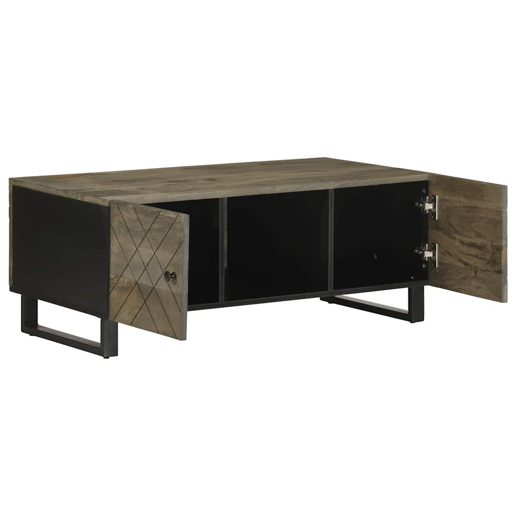 vidaXL Salontafel 100x54x40 cm massief mangohout zwart